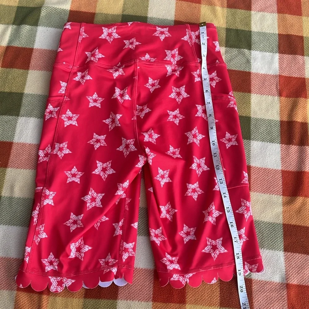 NWT Crown & Ivy‎ Patriotic Red and White Star Bike Shorts XS